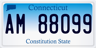 CT license plate AM88099
