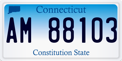 CT license plate AM88103