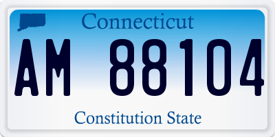 CT license plate AM88104