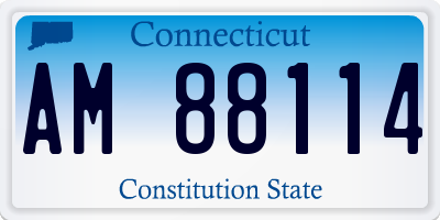 CT license plate AM88114