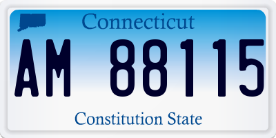 CT license plate AM88115