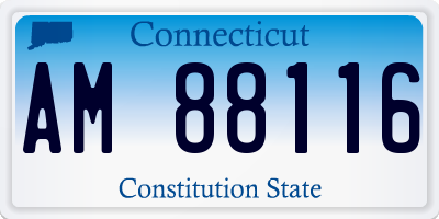 CT license plate AM88116