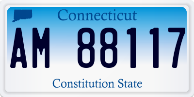 CT license plate AM88117