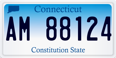 CT license plate AM88124
