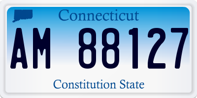 CT license plate AM88127
