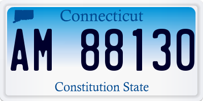 CT license plate AM88130