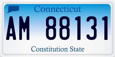 CT license plate AM88131