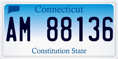CT license plate AM88136