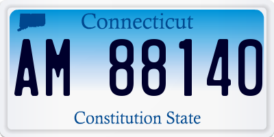 CT license plate AM88140