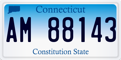 CT license plate AM88143