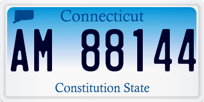 CT license plate AM88144