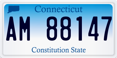 CT license plate AM88147