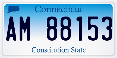 CT license plate AM88153