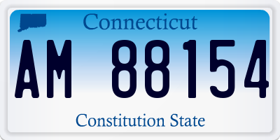 CT license plate AM88154
