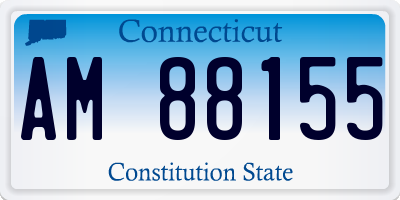 CT license plate AM88155