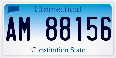 CT license plate AM88156
