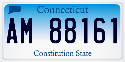 CT license plate AM88161
