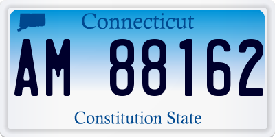 CT license plate AM88162