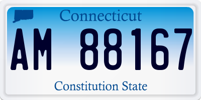 CT license plate AM88167