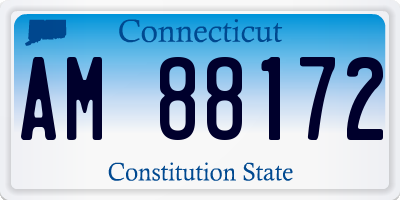 CT license plate AM88172