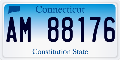 CT license plate AM88176