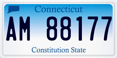 CT license plate AM88177