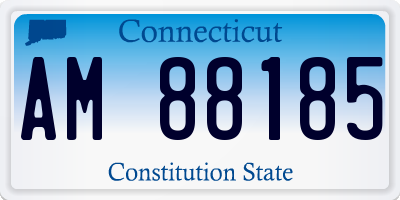 CT license plate AM88185