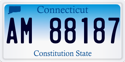 CT license plate AM88187