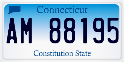 CT license plate AM88195