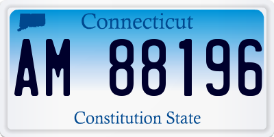 CT license plate AM88196