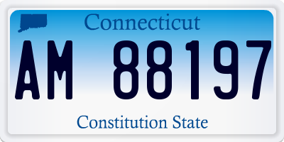 CT license plate AM88197