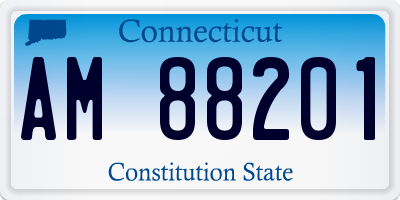 CT license plate AM88201