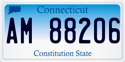 CT license plate AM88206