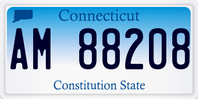 CT license plate AM88208