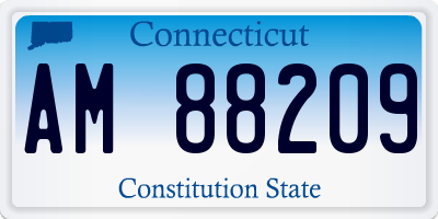 CT license plate AM88209