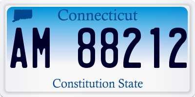 CT license plate AM88212