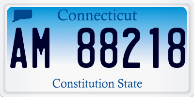 CT license plate AM88218