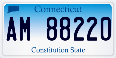 CT license plate AM88220