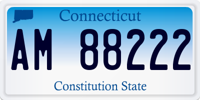 CT license plate AM88222