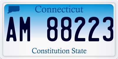 CT license plate AM88223