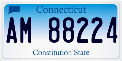 CT license plate AM88224