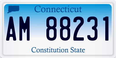 CT license plate AM88231