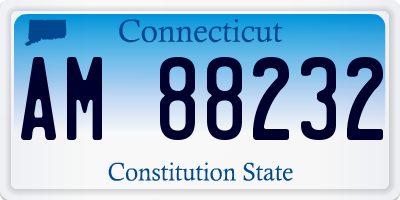 CT license plate AM88232