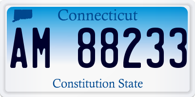 CT license plate AM88233