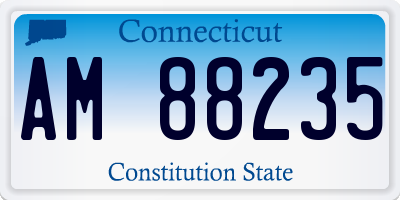 CT license plate AM88235