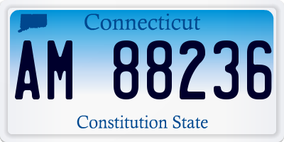 CT license plate AM88236