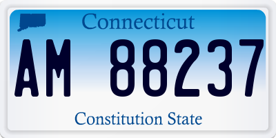CT license plate AM88237