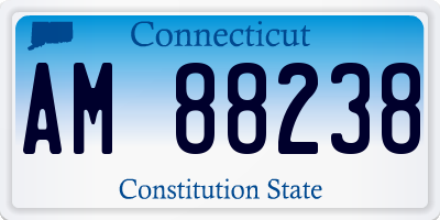 CT license plate AM88238