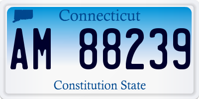 CT license plate AM88239