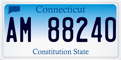 CT license plate AM88240
